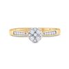 Image 2 : Diamond Cluster Ring 1/4 Cttw 14kt Yellow Gold