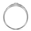 Image 2 : Mens Diamond Square Cluster Ring 1/8 Cttw 10kt White Gold