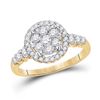 Image 1 : Diamond Cluster Ring 3/4 Cttw 10kt Yellow Gold