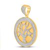 Image 2 : Mens Diamond Tree of Life Charm Pendant 7/8 Cttw 10kt Yellow Gold