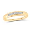 Image 3 : His Hers Diamond Cluster Matching Wedding Set 1/5 Cttw 10kt Yellow Gold