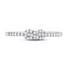 Image 2 : Diamond Knot Stackable Band Ring 1/5 Cttw 10kt White Gold