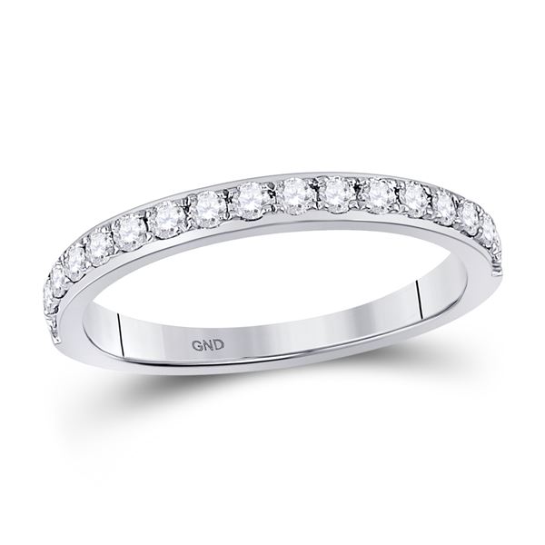 Diamond Wedding Single Row Band 1/3 Cttw 14kt White Gold