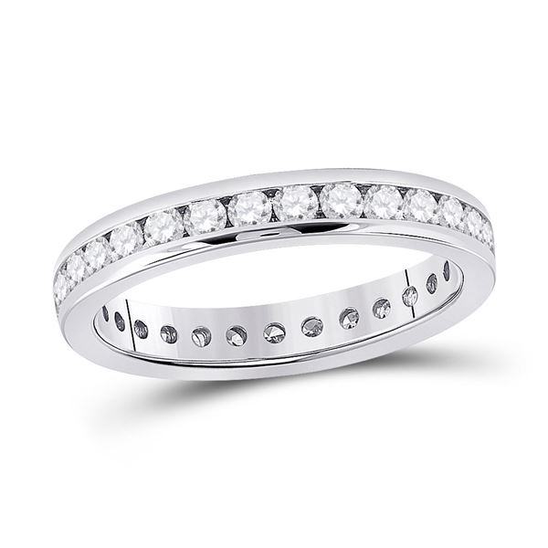 Diamond Eternity Wedding Band 1 Cttw 14kt White Gold