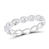 Image 1 : Diamond Stackable Band Ring 1/5 Cttw 10kt White Gold