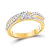 Image 3 : His Hers Diamond Cluster Matching Wedding Set 1 Cttw 10kt Yellow Gold