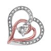 Image 1 : Diamond Heart Pendant 1/10 Cttw Sterling Silver