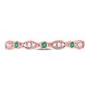 Image 2 : Emerald Diamond Marquise Dot Stackable Band Ring 1/8 Cttw 10kt Rose Gold