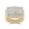 Image 1 : Mens Diamond Arch Cluster Ring 1 Cttw 10kt Yellow Gold