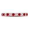 Image 2 : Ruby Diamond Eternity Stackable Band Ring 1 Cttw 10kt Rose Gold