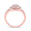 Image 3 : Diamond Circle Cluster Ring 1/2 Cttw 10kt Rose Gold