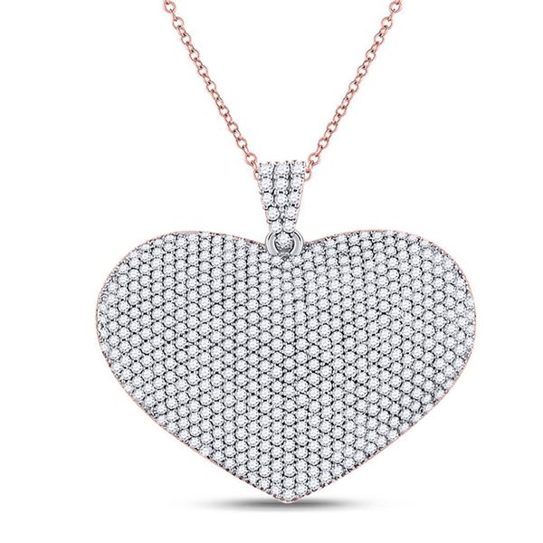 Diamond Charmed Heart Pendant 2 Cttw 14kt Yellow Gold