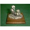 Image 1 : Pewter Ducks on Wood Base #1913161