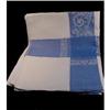 Image 1 : Blue and White Damask Table Cloth. #1913370