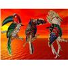 Image 1 : 3 Vintage Rhinestone Enamel Parrot Pin Brooch #1913469