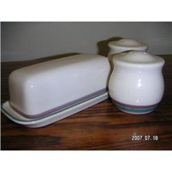 Pfaltzgraff salt & pepper and butter dish #1913667