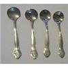 Image 1 : Antique Sterling Silver Salt Spoons Set of Four#1913708
