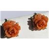 Image 1 : Vintage Signed Coro Rose Earrings #1913795