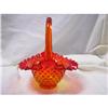 Fenton Orange Hobnail 7" Basket #1914027