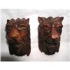 English Lion Carvings Pair C.1860 #1918693