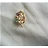 Image 1 : VINTAGE 50's 14K,PEARLS,MIXED GEM LEAF PIN #1919203