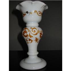 blown, hand paint vintage glass vase! #1919381