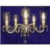 Image 1 : 5 Arm Crystal Fixture Chandelier Lamp #1919624