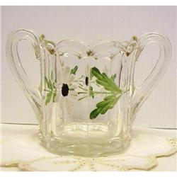 Pressed Glass Hand Pntd.SPOONER #1937418