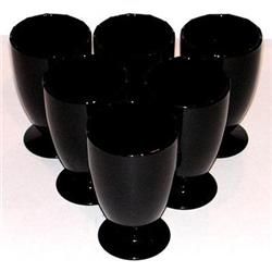 ADDIE Black Depression Glass Tumblers  #1938107