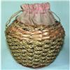 Image 1 : Antique Victorian Drawstring Wicker Purse #1938161