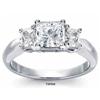 Image 1 : 2.01 carats PRINCESS CUT three Stone DIAMOND #1938289