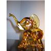 Image 1 : Hand blown glass elephant in amber color!  #1938318