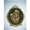 Image 1 : Italian Mother and Child Icon on green velvet! #1938349