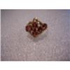 Image 1 : 14 K Gold Garnet Ring #1938564