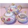 Image 1 : Limoges Tea Set - Wm. Guerin - Blue with Gold #1946430