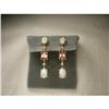 Image 1 : 14K Gold Opal Pink Tourmaline Diamond Earrings #1946674
