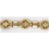 Image 1 : 1940s Retro 14Kt three color Gold Bracelet. #1946734