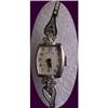 Image 1 : 14k White Gold Hamilton Watch with 10 diamonds #1946810