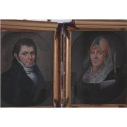 C.1810 PAIR OF PASTEL AMERICAN PORTRAITS #1964483