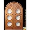 Double entry door with arch top, beveled glass,#1964866