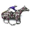 Antique Victorian Ruby & Diamond Horse Brooch #1965073