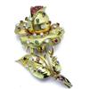 Image 1 : 18K Gold Gem Set Rose Brooch #1965103
