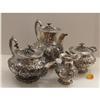 Image 1 : STERLING SILVER (900) REPOUSSE TEA SET  #1965267