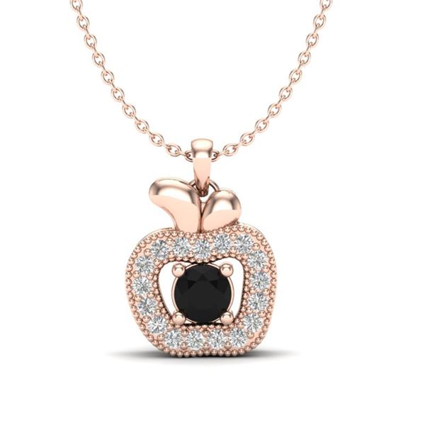 0.30 ctw VS/SI Diamond Certified Micro Pave Necklace 14k Rose Gold - REF-22A8N