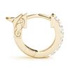 Image 3 : 0.25 ctw Diamond VS/SI Hoop Earrings 14k Yellow Gold - REF-24N5F