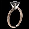 Image 3 : 2.09 ctw Fancy Black Diamond Solitaire Engagment Ring 10k Rose Gold - REF-35K6Y