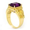 Image 2 : 4.0 ctw Yellow Sapphire & Amethyst Ring 10k Yellow Gold - REF-39Y9X