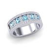 Image 2 : 2 ctw TOPAZ & Micro Pave VS/SI Diamond Designer Ring 10k White Gold - REF-46W8H