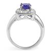 Image 2 : 2.65 ctw Tanzanite & Diamond Ring 18k White Gold - REF-96M4G