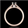 Image 3 : 0.4 ctw Fancy Black Diamond Engagment Art Deco Ring 18k Rose Gold - REF-25F2M